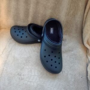 Kids Lined Black Crocs